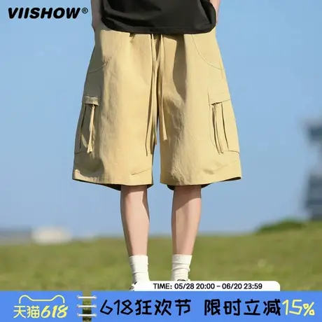 VIISHOW新款美式潮牌运动五分裤宽松2025年夏季休闲工装短裤男士商品大图