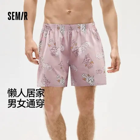 森马阿罗裤纯棉男士内裤宽松睡裤四角短裤平角抗菌透气2025年新款商品大图