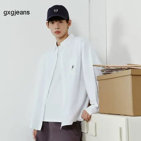 gxg.jeans男装2024年秋季新款翻领长袖衬衫J24D033001商品大图