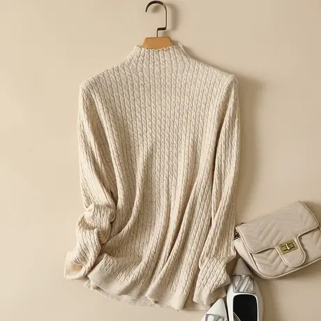 半高领毛衣打底衫女士内搭秋冬季2022年新款爆款洋气针织长袖上衣商品大图
