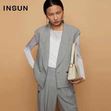 INSUN恩裳秋季西装领马甲图片