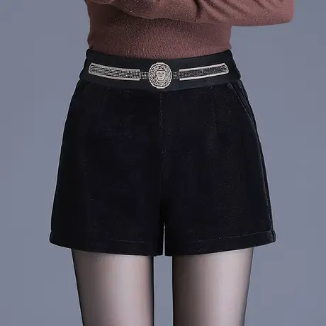 秋冬外穿厚雪尼尔阔腿裤女2023新款松紧腰a字阔腿裤百搭休闲靴裤商品大图