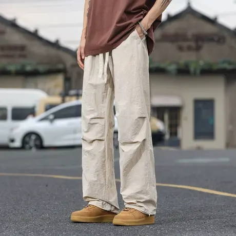 夏季速干伞兵裤男款美式直筒宽松冲锋休闲裤ins潮牌简约机能裤子商品大图