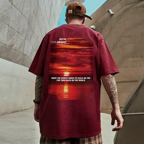 2025新款短袖男潮ins男装潮牌体T恤宽松潮流大码纯棉半袖潮流夏装商品大图