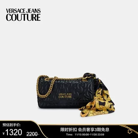 【甄选折扣】VERSACE JEANS COUTURE 女士丝巾装饰Logo单肩包商品大图