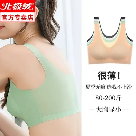 夏季无痕内衣女无钢圈背心式小胸美背运动薄款睡眠大码文胸显胸小商品大图