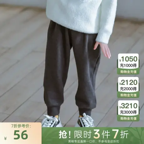 小才宝童装加绒针织休闲裤男童图片