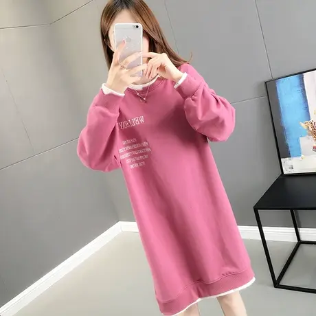 假两件长款卫衣女春秋薄款宽松韩版潮流时尚2022年春秋新款上衣图片