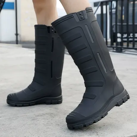 2023新款时尚雨靴男款防滑水鞋雨天防水成人高筒耐磨网红爆款胶鞋商品大图