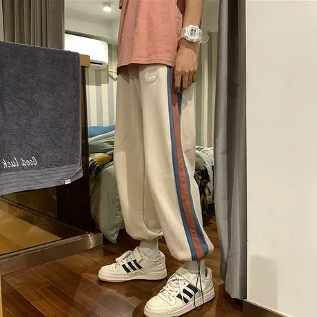 运动裤子女夏季薄款宽松休闲高腰直筒显瘦百搭小个子阔腿裤潮ins商品大图