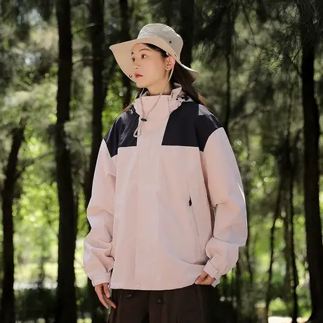 冲锋衣女春秋款情侣美式2023新款防风三合一登山服小个子外套男商品大图
