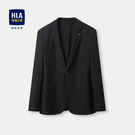 HLA/海澜之家弹力休闲西服男2024春夏新款针织提花修身西装外套男图片