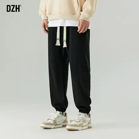DZH男士黑色束脚裤子男ins潮百搭春夏宽松潮牌运动休闲裤美式卫裤图片