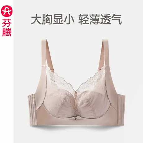 芬腾内衣女大胸显小聚拢文胸性感法式蕾丝防下垂收副乳无钢圈胸罩图片