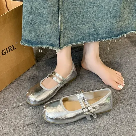 气质百搭玛丽珍鞋女2025夏季新款平底法式高级小皮鞋通勤时尚单鞋图片