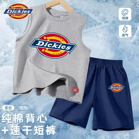 Dickies童装男童夏装套装儿童纯棉背心两件套男孩夏季速干裤子潮A商品大图