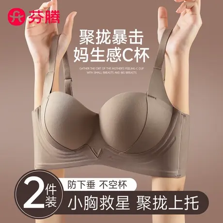 芬腾内衣女聚拢小胸收副乳防下垂显大上托提拉无痕胸罩无钢圈文胸商品大图