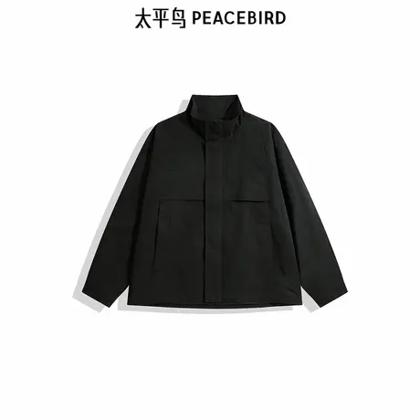 【商场同款】太平鸟男装 字母刺绣工装立领休闲夹克 B2BCE3Z10图片