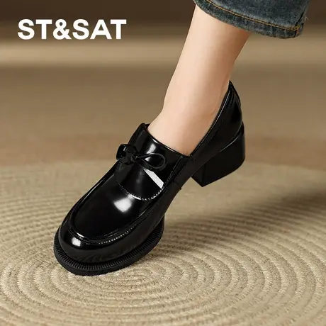 【高奢系列】星期六女鞋2026早春外出洋气小皮鞋气质乐福鞋潮流商品大图