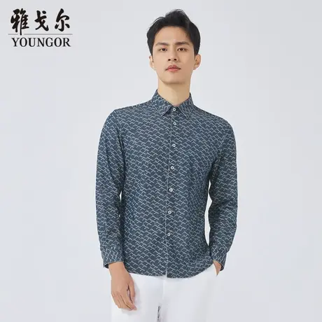 【柔软易打理】D系雅戈尔衬衫秋季新款免烫商务休闲长袖衬衫商品大图