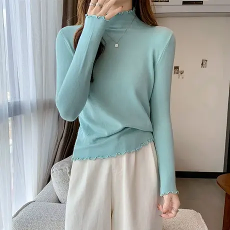 2023早春秋冬新款漂亮上衣内搭别致打底衫设计感女小众毛衣针织衫商品大图