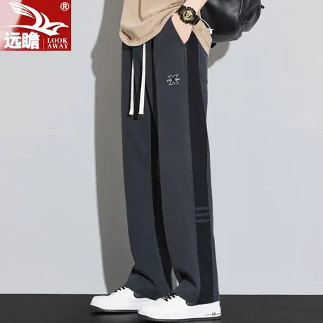 冰丝休闲裤男夏季薄款宽松直筒长裤2023新款潮牌凉感舒适裤子男款商品大图