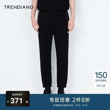 TRENDIANO潮牌新款休闲裤男士合体型工装潮流运动束脚长裤商品大图