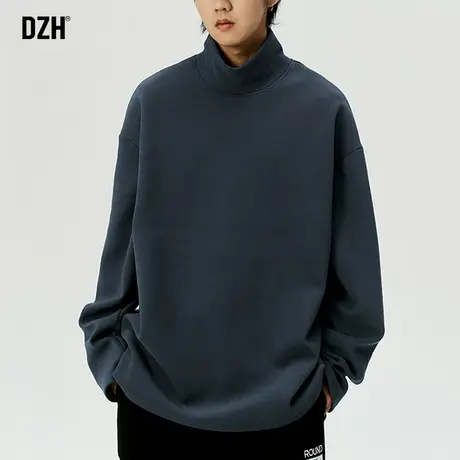 男士纯色半高领卫衣男春秋款2024新款长袖t恤打底衫内搭上衣男款图片