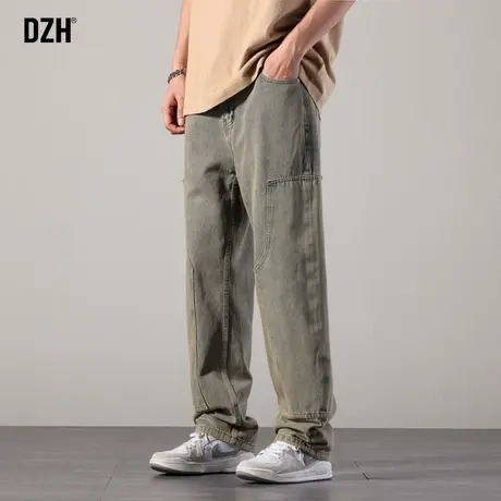 男士复古牛仔裤男直筒潮牌美式裤子2024年新款男裤春季休闲裤男款商品大图