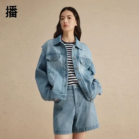 播休闲衬衫尖领短外套DDR1WD5157商品大图