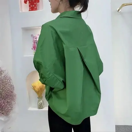 欧洲站宽松衬衫2023夏季新款不规则POLO领T恤减龄短袖别致上衣女图片