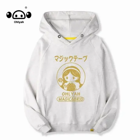 Ohlyah春秋新款国潮牌卫衣女情侣无性别2022日系宽松连帽衫外套图片