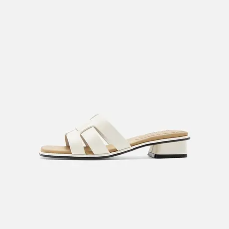 Nine West/玖熙2025夏新款女鞋粗跟低跟拖鞋时尚外穿休闲百搭凉拖图片