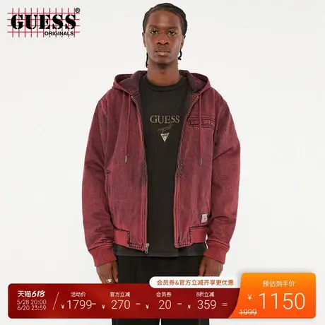 GUESSOriginals25年新款春季男士潮酷牛仔连帽外套-M5RG85D4XY0商品大图