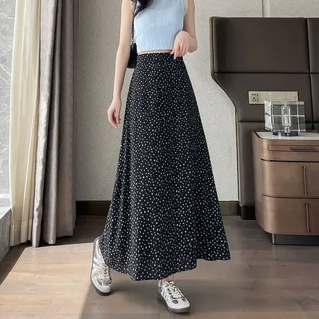 时尚气质半身裙2025年夏季新款女高腰显瘦百搭碎花淑女休闲通勤裙图片