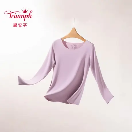 Triumph/黛安芬美润柔肤衣2.0新品暖衣女圆领保暖上装H000215商品大图