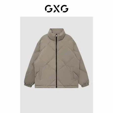 【新款】GXG男装菱形绗线立领短款羽绒服24年冬季新品GHD1110920I图片