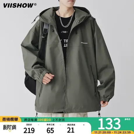 VIISHOW冲锋夹克款春秋季美式春秋潮牌户外机能防风痞帅夹克外套商品大图