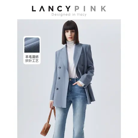 【意大利设计】朗姿羊毛气质时尚秋冬新款职业西服女西装正装外套图片