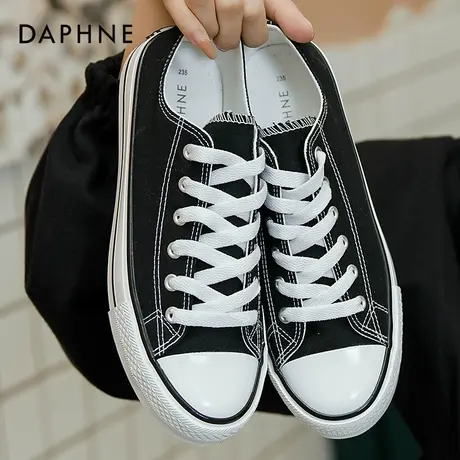 达芙妮女鞋帆布鞋女夏季薄款透气鞋子女夏百搭休闲鞋低帮平底板鞋商品大图