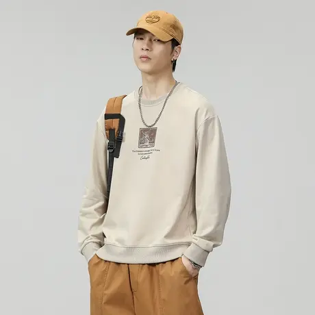 宽松舒适男士外穿卫衣圆领男士休闲卫衣时尚秋冬款潮流休闲卫衣商品大图