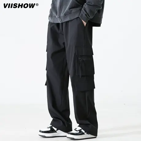 VIISHOW美式工装裤男款潮牌秋冬日系潮牌长裤休闲裤子户外冲锋裤商品大图