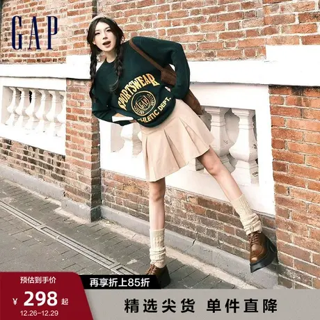 【欧阳娜娜同款】Gap男女春秋宽松微弹针织衫情侣装毛衣842158商品大图