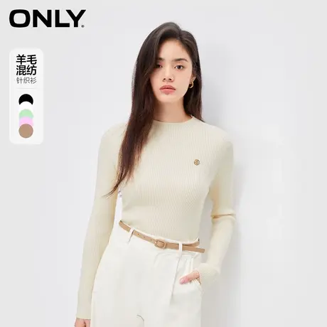 ONLY奥莱休闲气质百搭显瘦修身半高领针织商品大图