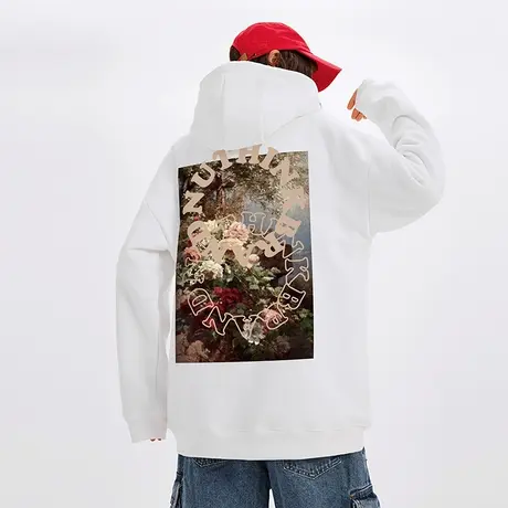 欧美字母连帽卫衣男街头设计感宽松oversize潮流男女同款冬季外套商品大图