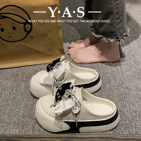 包头拖女夏季2024新款防滑外穿两用凉拖鞋时尚卡通凯蒂猫洞洞鞋商品大图