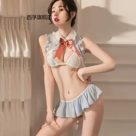 新款情趣内衣少女性感制服雪纺可爱透视免脱诱惑软萌兔子女郎套装商品大图