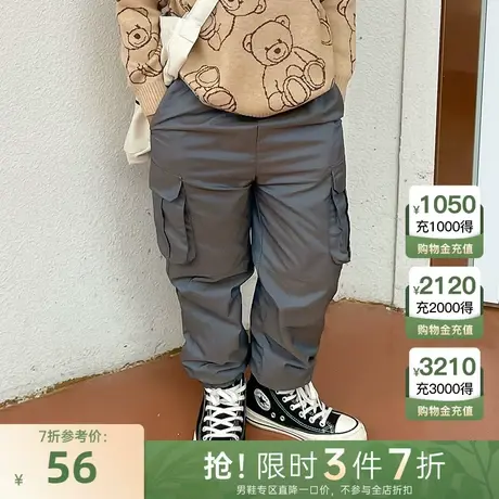 小才宝童装工装多口袋休闲长裤男童商品大图