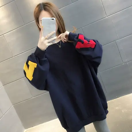 卫衣服2023年新款女装秋冬季上衣秋款秋装宽松女士外套中长款爆款图片