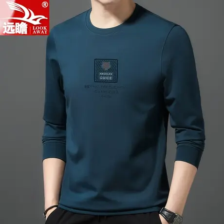 男士圆领卫衣2023春季新款中青年纯色休闲上衣潮流时尚百搭T恤衫商品大图